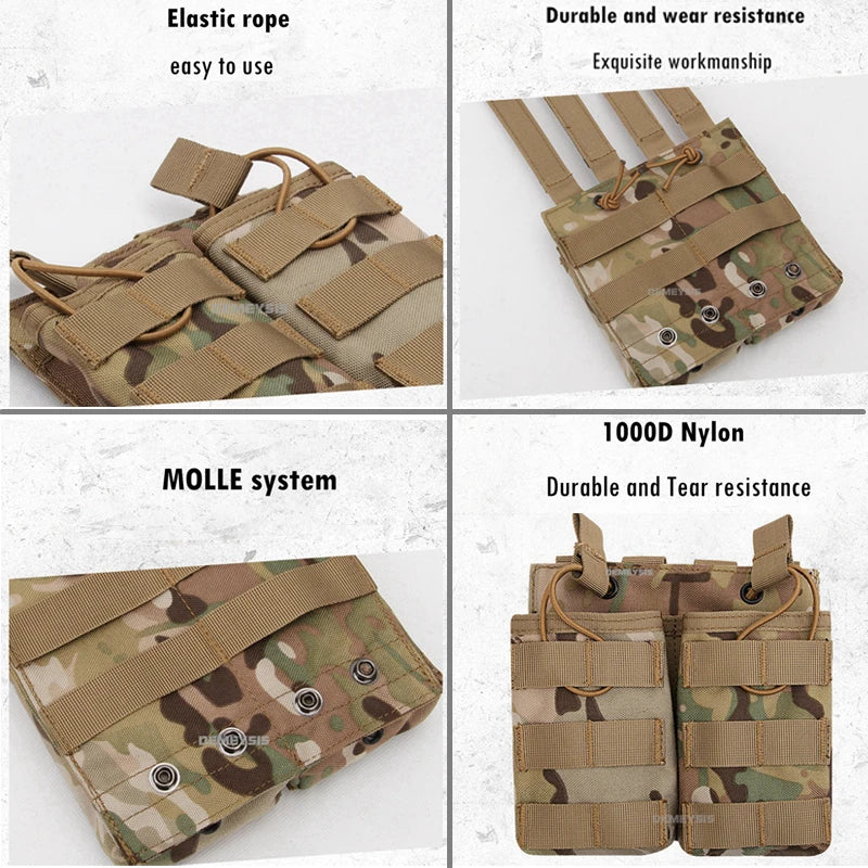 Airsoft Paintball Mag Pouch Single / Double / Triple AK M4 Rifle MOLLE Magazine Pouches Tactical  Outddor Shooting Hunting