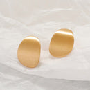 AENSOA Fashion Metal Statement Earring 2022 Gold Color Geometric Earrings For Women Hanging Dangle Simple Party Jewelry