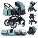 New Luxury Baby Stroller 3 in 1 Portable Travel Baby Carriage Fold Pram High Landscape Aluminum Frame Newborn Infant Stroller