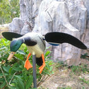 High simulation realistic remote control electric green headed wild duck flying duck, rotating wing male duck, female duck, hunting bait fake duck trap prop statue garden lawn decoration with support rod