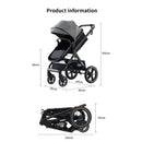 Baby Stroller 3 in 1 Easy Folding Multifunctional Stroller Travel Portable Baby Carriage Safety Seat EU Standard Free Shipping