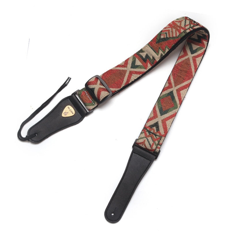 Embroidered Guitar Strap National Style Shoulder Strap Ribbon Musical Instrument Strap Guitar Strap Instrument Guitar Part