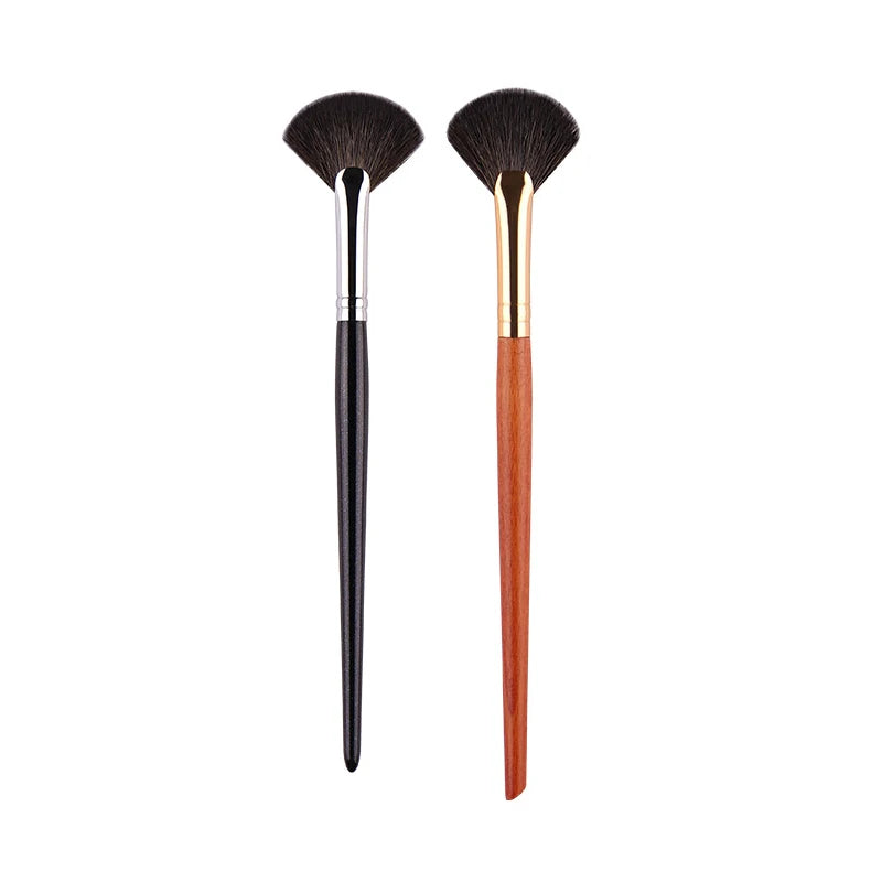 1 piece Small Fan Makeup brushes Highlighter Nose shadow Make up brush Blusher contour exquisite beauty tools Goat hair