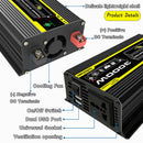 DC 12V To AC 110/220V Intelligent Power Inverter Dual USB Car Voltage Transformer 3000W Vehicle Smart Inverter for RV Caravan