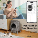Amicura CuraX1 80+8L Self Cleaning Litter Box Open Top Automatic Toilet for Cats Cat Automatic Toilet Special Large  APP Control