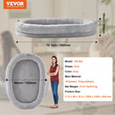 SucceBuy Orthopedic Human-Sized Dog Bed with Washable Fur Cover