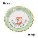 Fox Birthday Decorations Balloon Cupcake Toppers Woodland Animals Theme Party Dress Up Supplies Fox Paper Lantern Kids Gifts