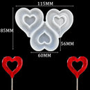 Hollow Heart Shape Silicone Lollipop Molds Bunny Rabbit Chocolate Candy Cheese Mould Valentine Day Easter Cake Decorating Tools