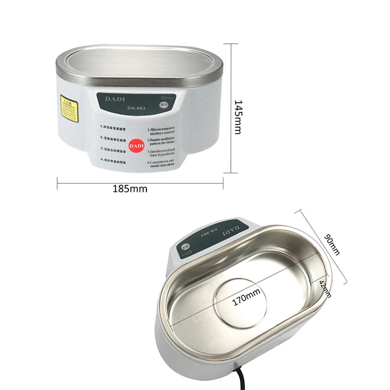 Digital Ultrasonic Cleaner Bath For Jewelry Parts Glasses Manicure Stones Cutters Dental Razor Ultrasound Cleaner Machine