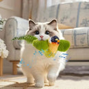 Wall‑Mounted Sound‑Activated Plush Bird Catnip Toy, Interactive Kitten Chasing Teaser, Indoor Pet Play Entertainment Accessory