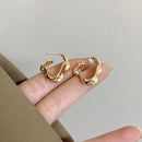 Irregular Liquid Metal Earrings Personality Fashion Retro Geometric Hollow Out Drop Earrings Woman Party Travel Christmas Gift