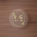 Custom Gold Foil Stickers Wedding nvitation card gift box Personalized Round logo Bridal Party Decoration Hebrew Minor Language