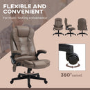 6 Point Vibrating Microfiber Massage Office Chair with Heat Dark Brown