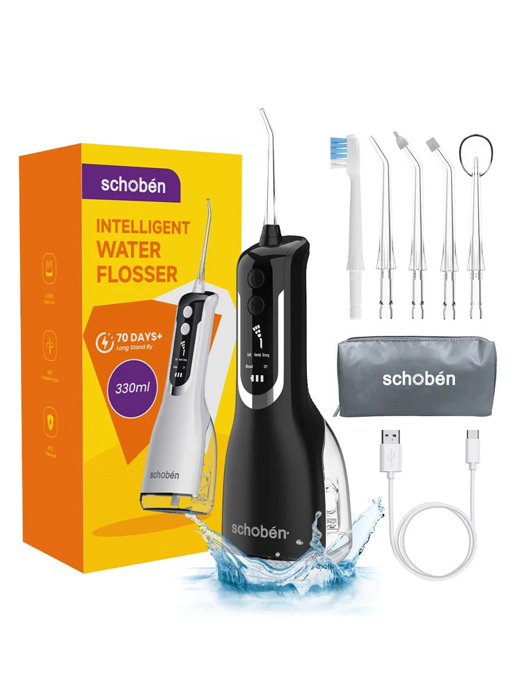 Schoben L12 Oral lrrigator UsBRechargeable water Flosser PortableDental waterlet Household electric water flosser Oral care