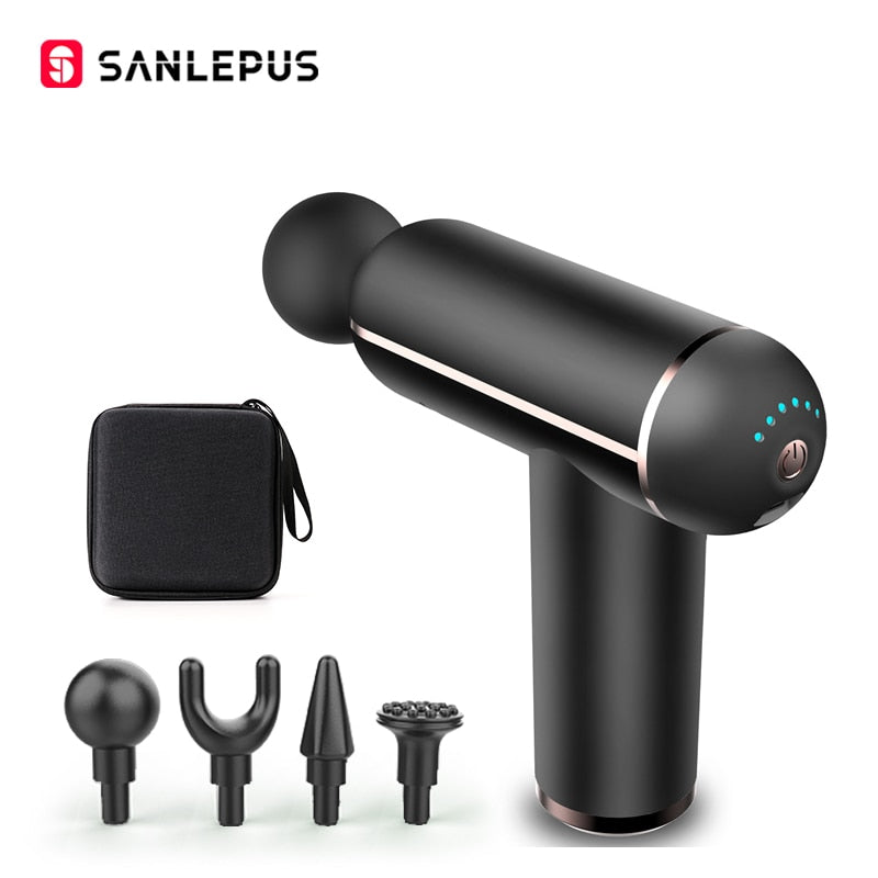 SANLEPUS Portable LCD Massage Gun For Body Neck Back Electric Percussion Massager Deep Tissue Muscle Relaxation Fitness Slimming