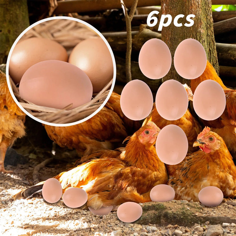 6/12/18/30pcs Hatching Egg Easter Hen Poultry Hatch Breeding Simulation Fake Plastic Artificial Eggs to Help Chickens Lay Eggs