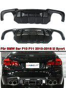 For Bmw F10 F11 CS Style Rear Diffuser Bumper Lip Carbon Fiber Look Auto Body Kit 2011 2012 2013 2014 2015 2016 Rear Bumper