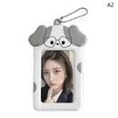 1PCS 3 Inch Photocard Holder Kawaii Kpop Photo Card Holder Keychain Ins Idol Photo Card Protector Photo Sleeves Bus Card Case