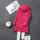 Plus Size 5xl Women's Long Puffer Jacket 2023 New Arrivals Autumn Winter Female Hat Detachable White Duck Down Coat