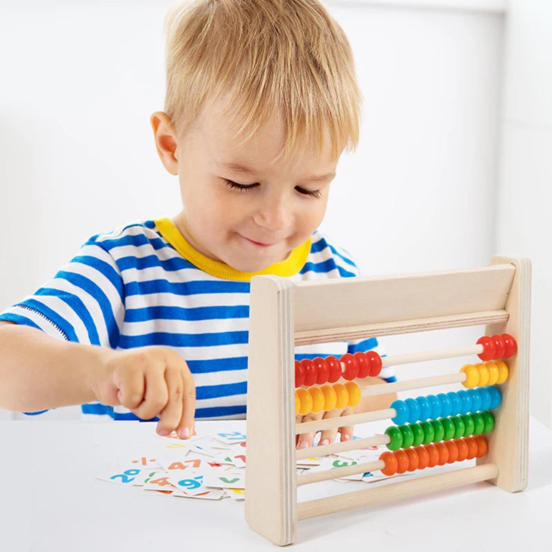 Children Wooden Abacus Montessori Math Toys Number Study Calculation Play 1 to 100 Kindergarten Math Counting Educational Toys