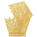 50 Pcs Laser Cut Hollow Cupcake Wrappers Baby Shower Muffin Cupcake Baking Cups Wedding Birthday Party Cake Decoration