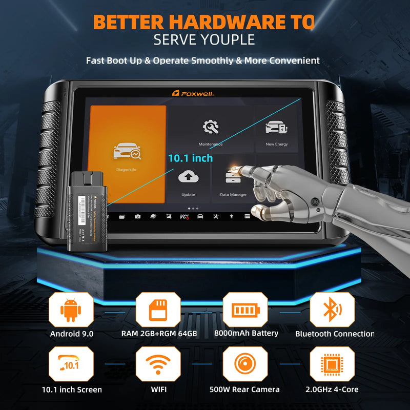 2025 New Foxwell NT1009 OBD2 Auto Scanner ECU Coding All System Diagnose Tool 35 Reset Bidirectional OBD2 Car Diagnostic Tools