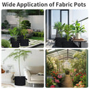 5-20Pcs Vegetable/Flower/Plant Grow Bags 5 Gallon Thickened Non-Woven Felt Fabric Planter Flower Pot with Handles