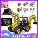 Mould King 17036 Technical Car Toys The MOC-86258 Backhoe Loader Model Assembly Engineering Building Block Kids Christmas Gift