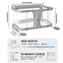Baby bassinets bedside sleeper, co sleeping bed for baby, for co sleeper for baby in bed, Portable Crib, breathable and visible mesh window