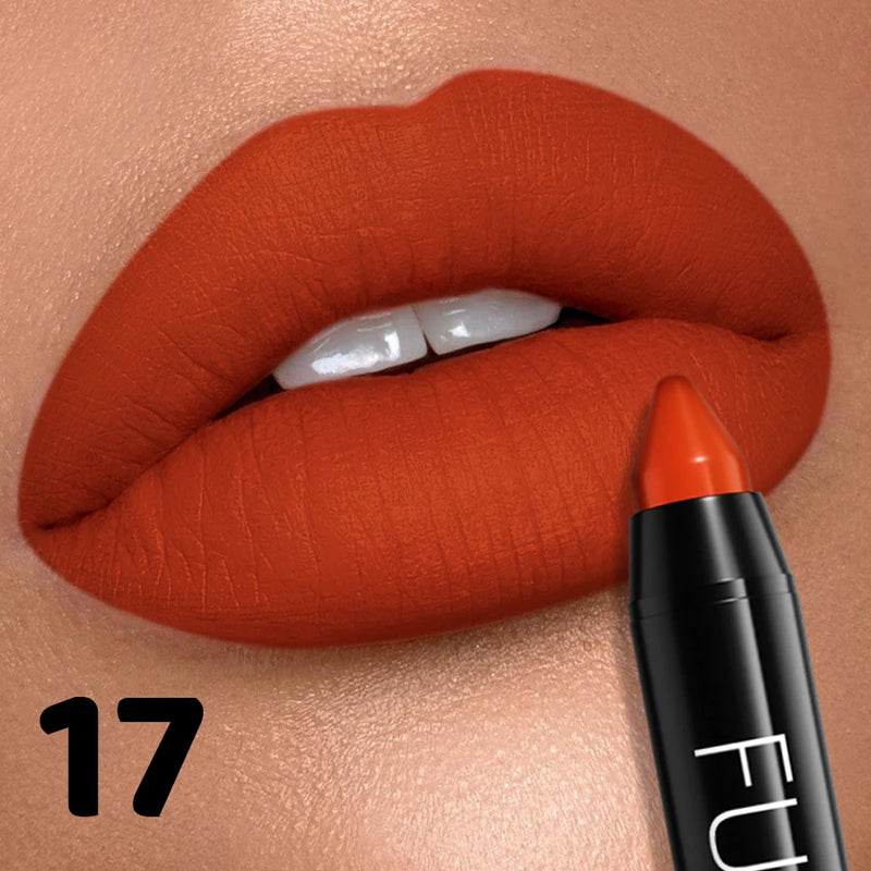 16 Color Nude Brown Lipliner Pen Waterproof Lipstick Sexy Red Matte Contour Lip Tint Lasting Lips Korean Makeup product lipgloss