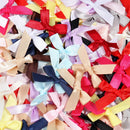 50Pcs/Lot 3.5*4cm Colourful Ribbon Bows Polyester Handmade Satin Bow DIY Sewing Crafts Decoration Gift Bouquets Party 2030