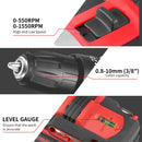 ONEVAN 10mm Cordless Electric Drill Driver Rechargeable Impact Hammer Drill Car Repair Screwdriver Tools For Makita Battery Pin