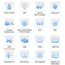 1 Din Android Car Stereo Radio 10.1 Rotate Touch Screen Removable for Universal Carplay GPS Navigation Bluetooth WIFI Autoradio