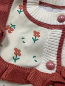 Girls' Sweater Autumn New Style Jacket for Young Children Korean Style Floral Cardigan Baby Girl Trendy Knitwear