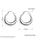925 Sterling Silber Wunderschöne Kreativität Halbmond Ohrringe für Frauen Mode Party Hochzeit Accessoires Schmuck Weihnachtsgeschenke