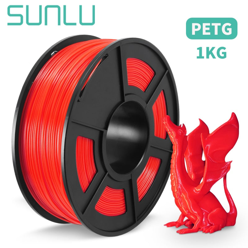 SUNLU PETG/ABS/SILK/TPU/PLA Filament 1Roll 1.75mm FDM 3D Printer Material with High Strength 100% No Bubble Filament for 3D Pen