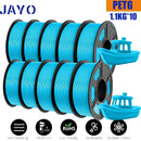 JAYO 10Rolls petg Filament 175mm 3d printing no bubbles no drawing smooth multiple colors optional for 3D printing 1.1kg/1roll
