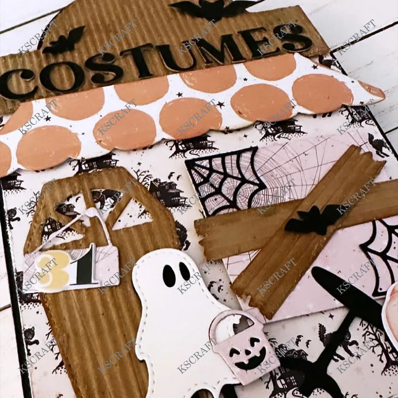 KSCRAFT Parlor Halloween Add On Metal Cutting Dies Stencils for DIY Scrapbooking Decorative Embossing DIY Paper Cards