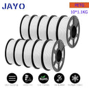 JAYO 3D Filament Printer PLA PLUS/PLA /PETG/PLA+2.0/ABS/TPU 1.75mm 10Rolls for FDM 100%No bubbel 3D Printer Materials DIY Gift