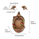 1Set Tree Faces Decor Outdoor, Old Man Tree Hugger Sculpture, Outdoor Tree Hugger Sculpture for Wild Life Bird Feeding & Garden