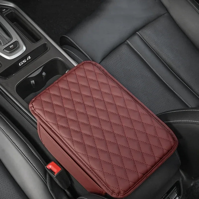 Car Center Console Protector Cover Armrest Box Cushion with Pocket Arm Rest Mat Elbow Support Storage Four seasons Universal