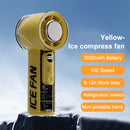 Handheld Air Cold Fan 3600mAh USB Rechargeable Outdoor Mini Cooling Fan With 100 Speed Wind Cold Compress Foldable Desktop Fan