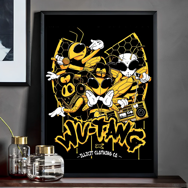 WU-T--TANG CLAN Poster Self-adhesive Art Poster Whitepaper Prints Posters Artwork Aesthetic Art Wall Painting