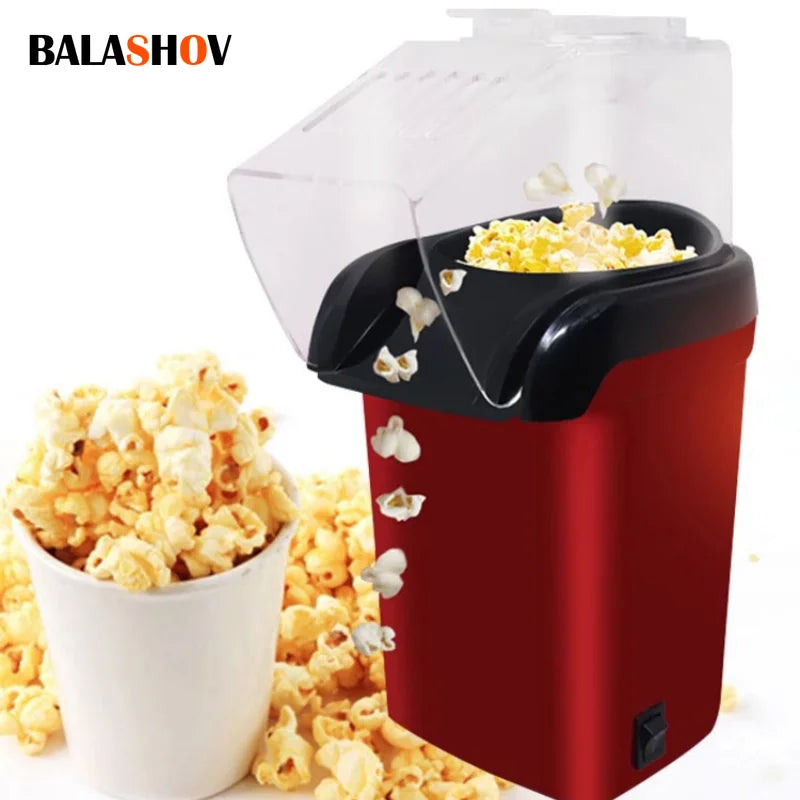 Mini Household Electric Popcorn Maker Machine 1200W Fully Automatic Healthy Gift Idea For Kids Home-made DIY Popcorn Movie Snack