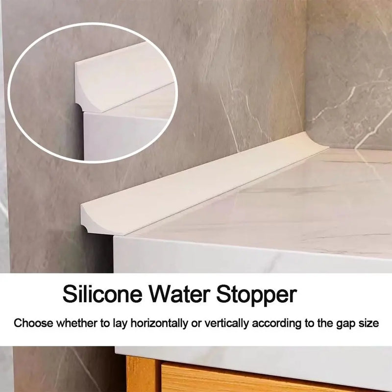 Self-Adhesive Silicone Bathroom Water Stopper Water Retaining Strip Bendable Bathroom Door Washing Machine Shower Dam Barrier
