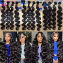 24 26 Inch Human Hair Bundles And Closure Body Wave Bundles With 4x4 Closure Raw Hair Bundles Human Hair 5x5 2x6 HD Lace Closure Brazilian Human Hair Bundles And Weaves Raw Hair Bundles Deals Transparent HD Lace Closure 100%