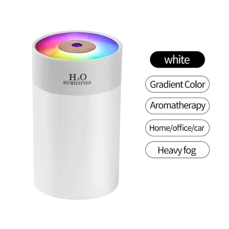 260ml Mini White/pink/green Ultrasonic Air Humidifier Romantic Light Essential Oil Diffuser Car Purifier Aroma Anion Mist Maker