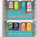 Refrigerator Storage Cabinet Drawer Soda Can Dispenser Beverage Rack Plastic Food Storage Rack For Refrigerator Cabinet Kitchen
