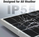 Solar Panel Monocrystalline Solar Panel 120 W 18 V for 12 V Batteries, Photovoltaic, Solar Cell Solar System, PV Solar System