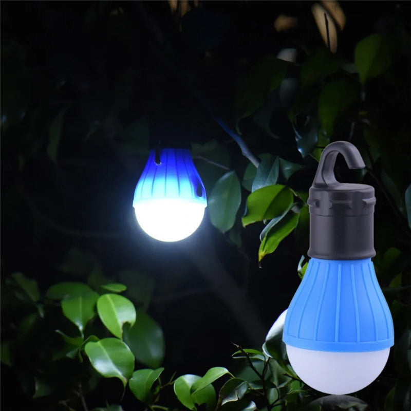 1pc Blue Portable 3LED Outdoor Hook Pendant Lights - Perfect For Camping, Emergency, And Night Lighting